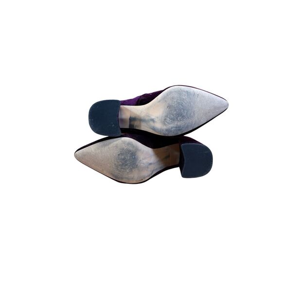 Steve Madden Velvet Boots Women 9M Purple Block Heel - Picture 6 of 9